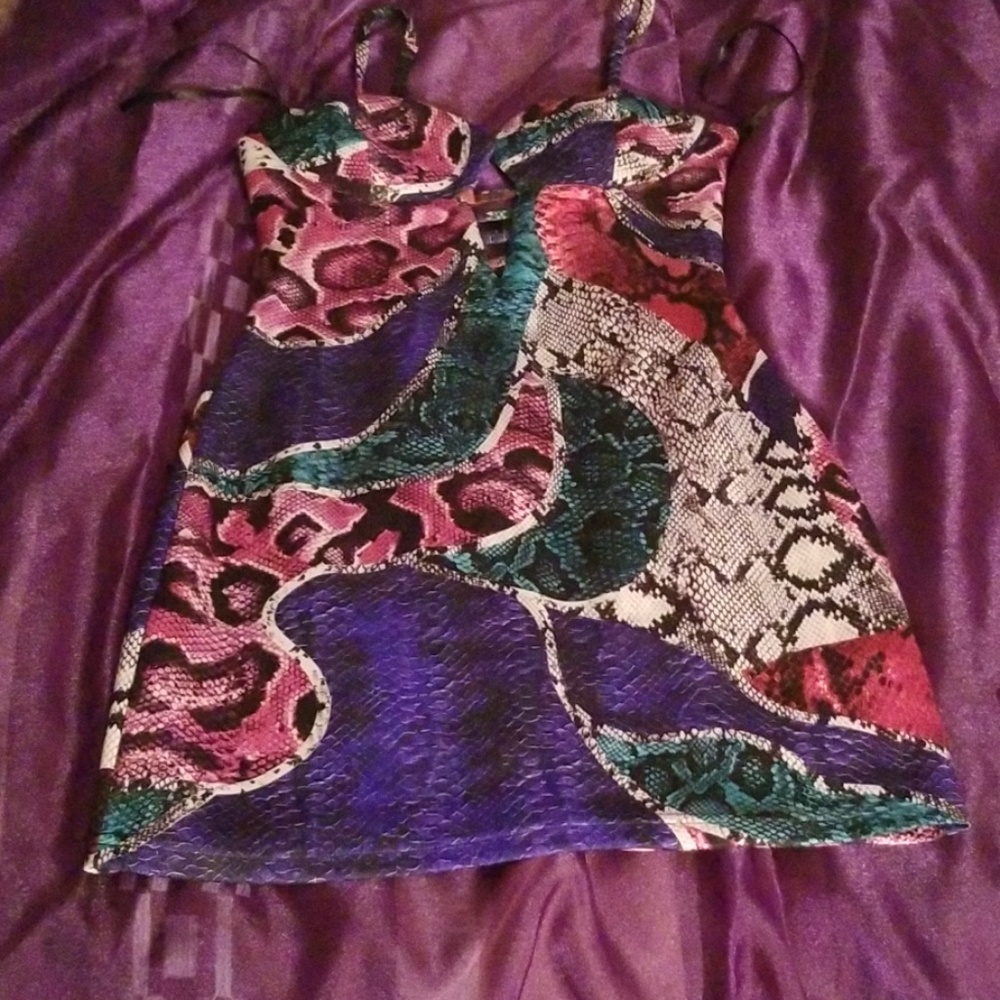 Multi colored mini dress